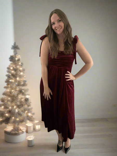 Silent Night Velvet Dress