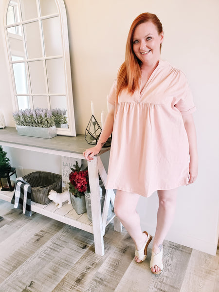 Pretty In Pink Baby Doll Dress